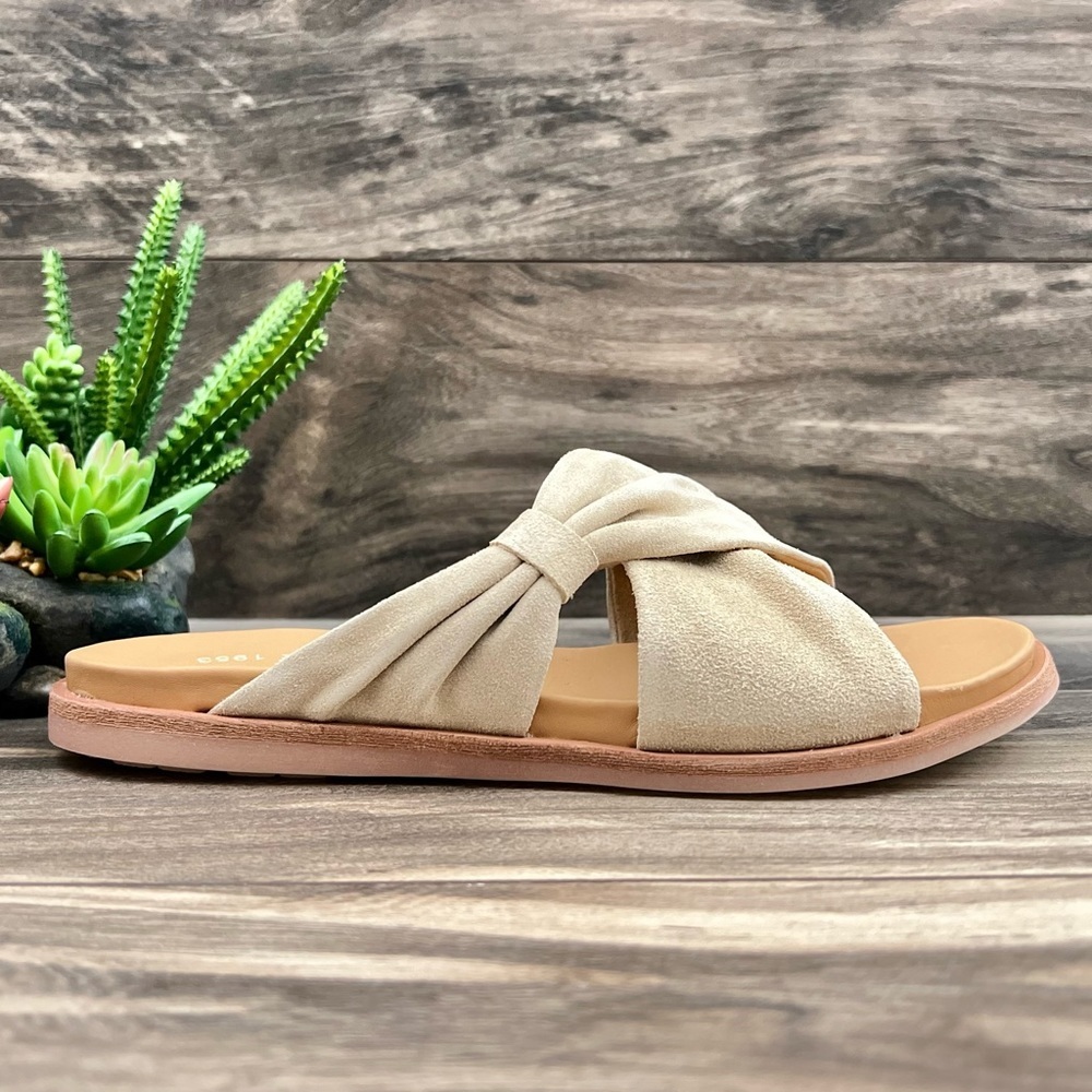 NIB Kork Ease Zel Suede Slide Sandal Natural Suede - Picture 6 of 13